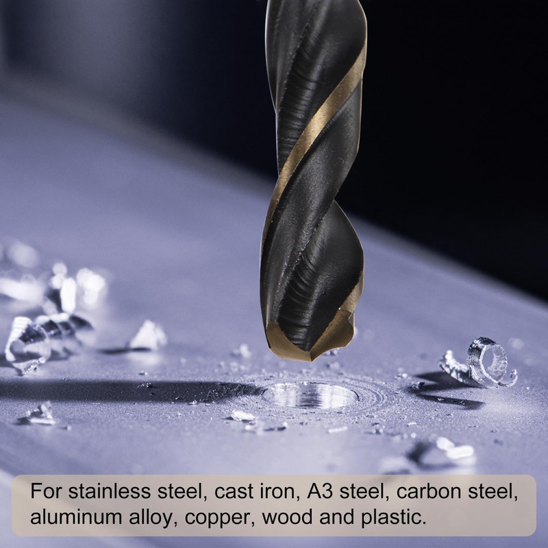 sourcing map 48pcs Jobber Drill Bits 2.5mm (0.098") Black Nitride