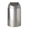Umbra Mezzo Swing-Top Waste Can, 2.5-Gallon (9 L), Brushed Nickel/Silver