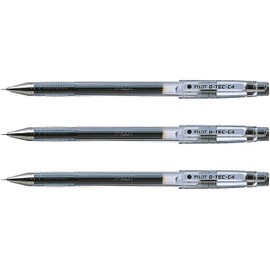 Pilot G-Tec C4 Gel Rollerball Pen 0.4 mm (Pack of 3, Black)