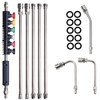 LIULO TOOL 9 Pack Pressure Washer Extension Wand, Stainless Steel