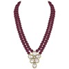 Aheli Crystal Pearl Long Collar con pendientes de caída Conjunto