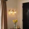 Modern Bathroom Vanity Light, 2-Light Gold Bathroom Lighting Fixtures Over