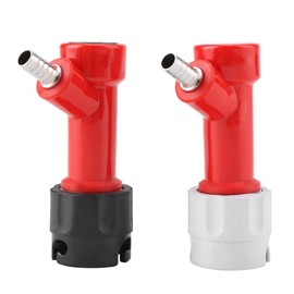 Brewing Coupler Keg Connector, 2Pcs Durable 1/4" Tall Pin Lock Corny Keg Home Brewing Connector Coupler Set for Gas (Inlet) and Fluid (Outlet), Gray and White