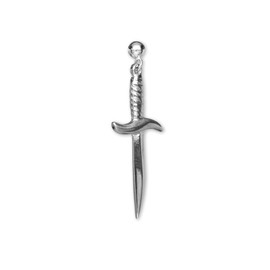925 Sterling Silver Gothic Dagger Sword Pirate Medieval Renaissance Single Dangle Earring