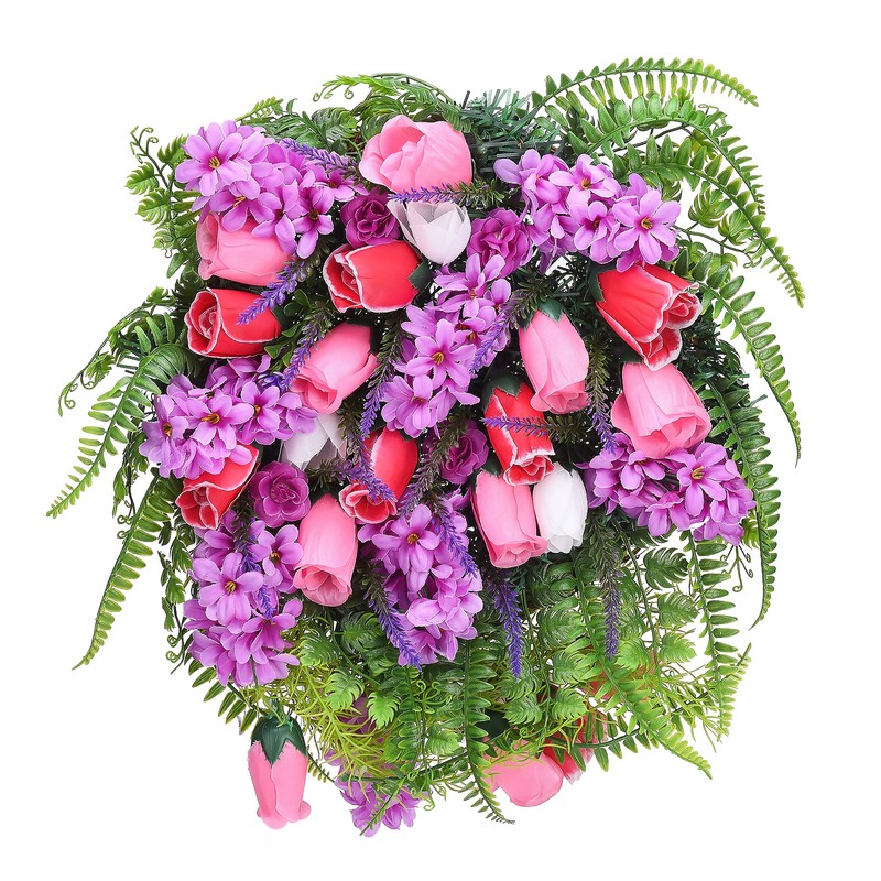Artificial Flower Wreath Wreath with Lilacs Hyacinths Hydrangeas Spring Summer