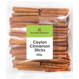 Ceylon Cinnamon Sticks (8cm) 500g by Manor Springs