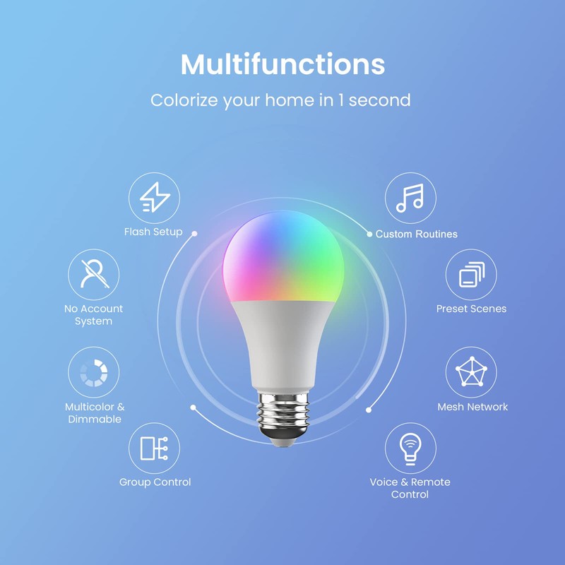 Broadlink Bombillas inteligentes - Configuración sencilla con Alexa 9W BLE