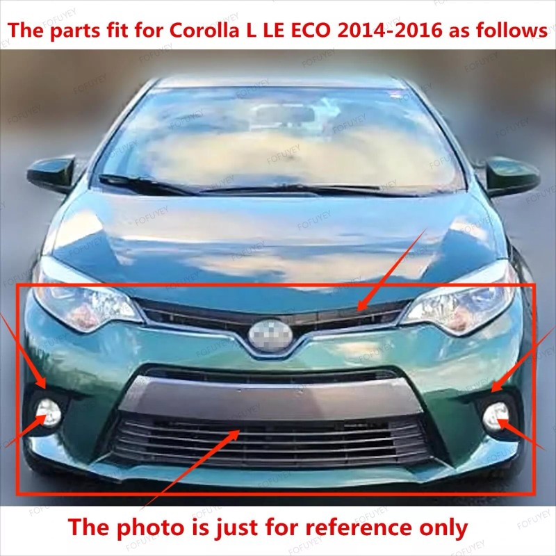 FOFUYEY For Corolla L LE 2014-16 Bumper Fog light Kit+