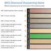 RUIXIN PRO 8PCS Diamond Sharpening Stones, Professional Whetstone Kit #200#400#800#1500#3000#5000#7500#10000