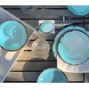 Fox Run Melamine Dinnerware Set, 10", Teal