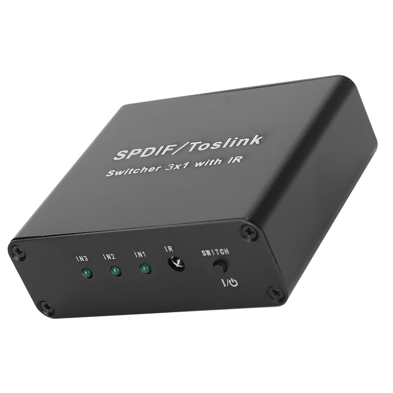 SPDIF/for TosLink Switcher 3x1 Switching Device with Remote Control 3