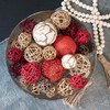 ANDALUCA Decorative Balls Bag Bowl Filler Home Decor (Red Gold)