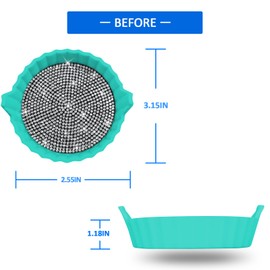 JINGSEN Bling Car Cup Holder Coaster,Non-Slip Sparkly Crystal Rhinestone Car Cup Holder Coasters,Non-Slip Durable Car Coasters,Universal Car Cup Holder Insert(Mint Green Whole Rhinestone, 4 Pack)