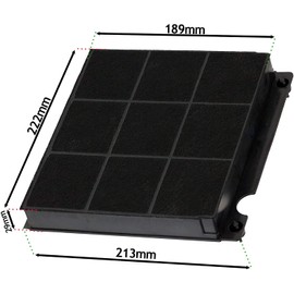 SPARES2GO Type 15 Active Carbon Odour Vent Filter compatible with AEG Cooker Hood (Pack of 2)