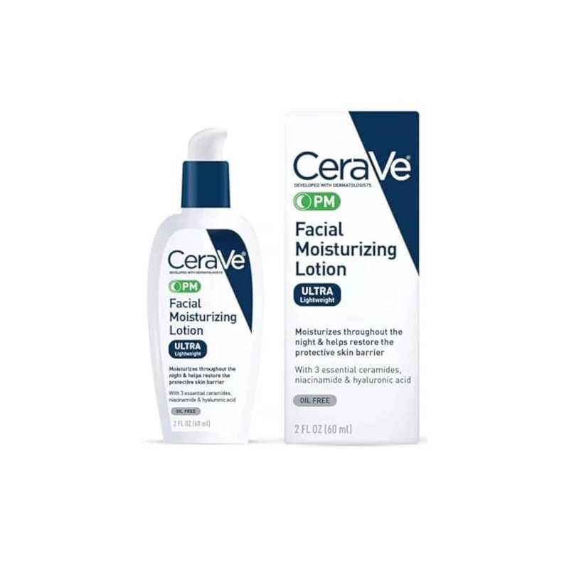 Cerave Facial Moisturizing Lotion for Nighttime, Ultra Lightweight, 3 Oz,