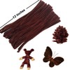100pcs Brown Pipe Cleaners Chenille Stems for DIY Art &