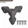 uxcell 33x33x33mm Metal Box Corner Protectors Edge Guard Bronze Tone