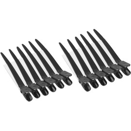 Pinzas para el Cabello, 12pcs / Box Hair Styling Clips Hairdressing Salon Seccionar Horquillas para Styling, 6 Colores Clips Para El Pelo Profesional Acero Material Seccionamiento Pinza de Cabello(negro)