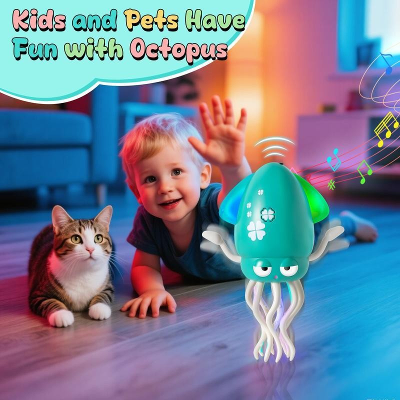 Dancing Octopus Toy with LED Lights & Music, Crazy 8-Leg