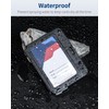 Uniclife ID Badge Holder with Double-Sided Windows Horizontal Hard Plastic