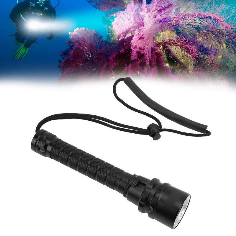 QS‑42 Diving Flashlight Underwater Diving Light 100m Depth Waterproof Torch