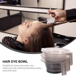 KESYOO Hair Coloring Cups Hair Dye Cups Hair Coloring Bowls Dyeing Bowls Hair Dye Cups for Hair Coloring Professional Home Plastic Set of 3 (Gray)