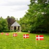 QQSD Denmark Small Flag Danish Dane Stick Mini Hand Held
