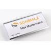 10 Piece Name Badges Complete Set, Silver Metal, with Extra