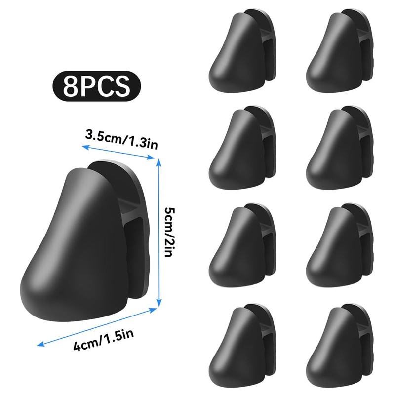 Eyeglasses Holder – 8pcs Self-Adhesive Wall-Mounted Glasses Stand, Nose-Shaped Sunglasses