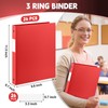 Henoyso 26 Pack 0.5 Inch Plastic 3 Ring Binder Round
