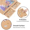Lavievert 1500 Pieces Jigsaw Puzzle Table with 4 Drawers, Wooden