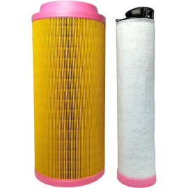 XYZIL Inner Outer Air Filter Set Compatible with JCB 32/917804 32/917805 93220E 93216E P778972 P780012 AF26393 AF26394 AZ55541 AZ55542 Radial Seal Element