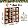 SVNVIOZ White Gold Christmas Baubles Decorations, 16Pcs 8cm Christmas Tree