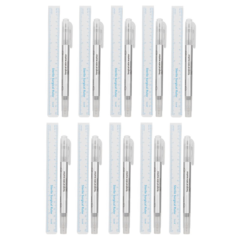 10pcs Microblading Tattoo Marker Pen Gray Skin Marker Pen Paper