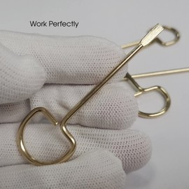 Bathroom/Bedrooom Door Key Emergency Key, Door Key Replacement Solid Key for Interior Door - 5 Pack (Gold)