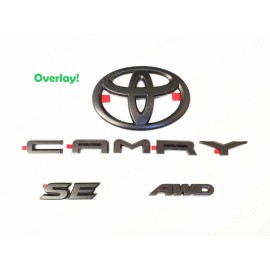 Toyota OEM 2018-2023 TOYOTA CAMRY SE AWD BLACKOUT EMBLEM OVERLAY KIT GEN OEM PT948-03191-02