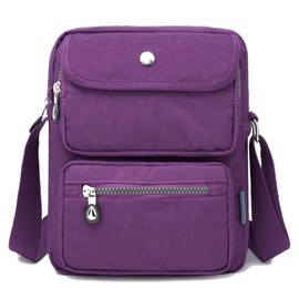 GFM® Womens Nylon Waterproof Cross Body Shoulder Bag - Purple - (S1-1215-GHJMN)
