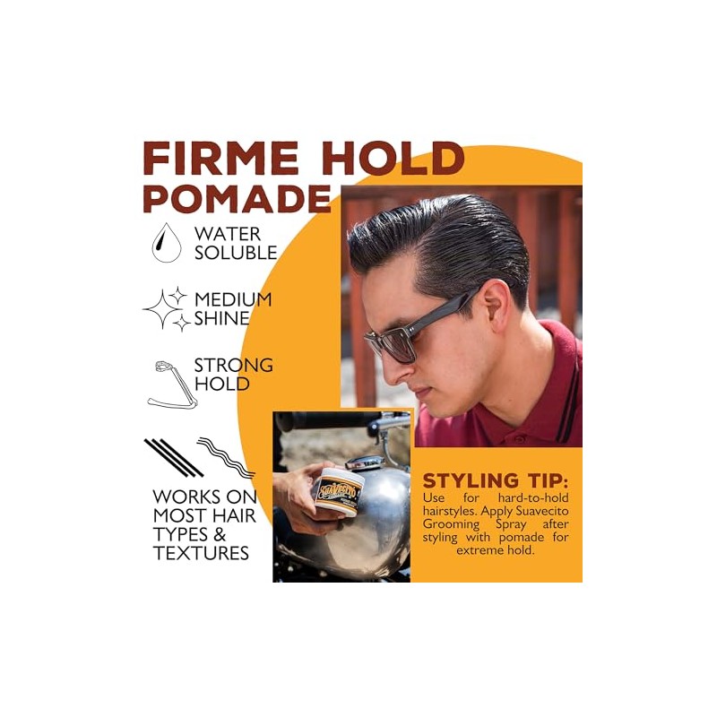 Suavecito Pomade Firme (Strong) Hold 4 oz