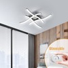 EDISLIVE Modern Dimmable LED Ceiling Light Curved 4-Light 18 in
