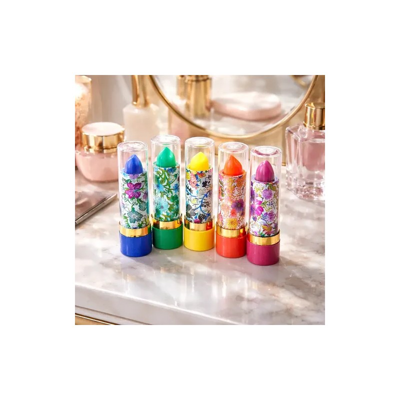 Pack 6pz De Labial Mágico Floral Para Labios Con Aroma