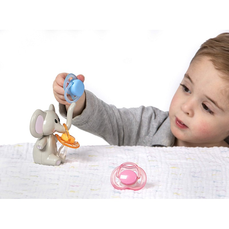 melii Elephant Pacifier Holder – Pacifier Storage – Grey with