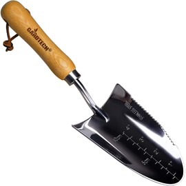 Gardtech Multifunctional Garden Trowel Serrated Stainless Steel Hand Shovel Weeding Machine, Depth Marker Soil Scoop Drilling Planting Cutting Weeding Saw