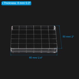 PATIKIL Acrylic Stamp Block, 3 Pack Stamping Block Rectangular Shape with Grid Lines Decorative Mounting Blocks Set for Scrapbooking DIY Crafts Card Making, 2.4x2