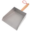Tofficu Stainless Steel Dustpan with Wood Handle - Metal Dust