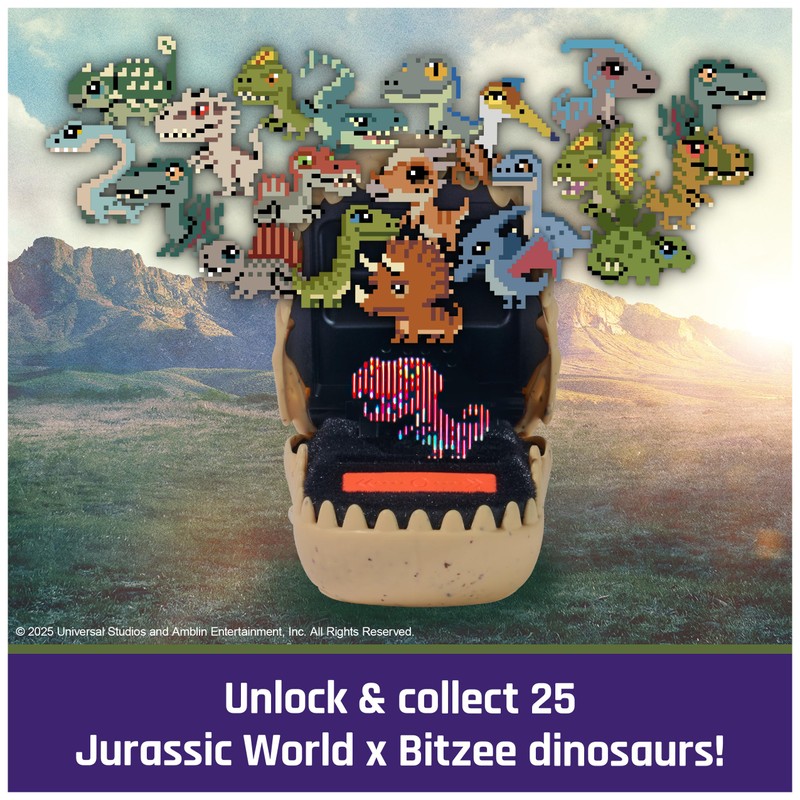 BITZEE, Jurassic World Interactive Dinosaur Toy with 25 Dinosaurs Inside,