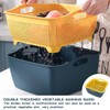 LNQ LUNIQI Double-layer Draining Basket Plastic Fruits Vegetable Washing Basket