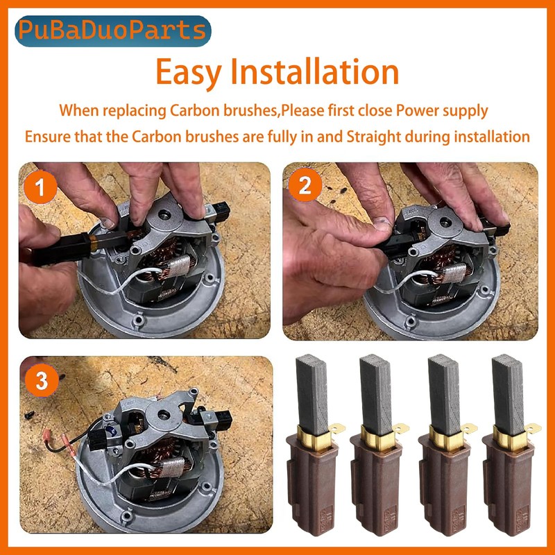 4 Pack 2311480 Vacuum Electric Motor Carbon Brushes Replacement for