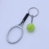 Kisangel Mini Tennis Racket Keychain Key Ring Decorative Tennis Ball