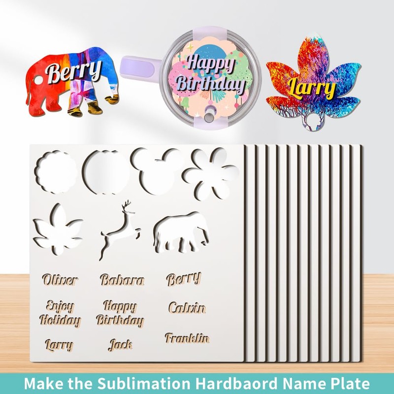 PYD Life 12 Pack Sublimation Hardboard Blanks MDF Wood Sheets