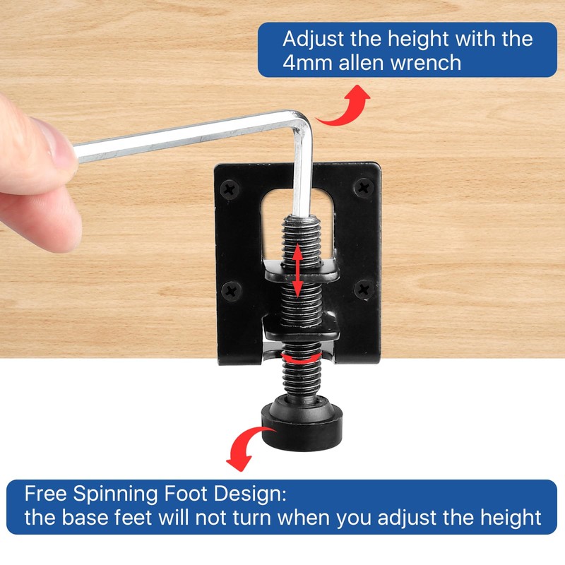 Supkiir 8 Pack Adjustable Leveling Feet, Heavy Duty Furniture Levelers,
